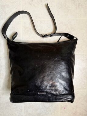 REBECCA MINKOFF Regan Large Leather Hobo Shoulder Bag Adjustable Strap